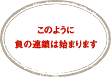 このように負の連鎖は始まります