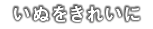 いぬをきれいに